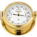 WEMPE Barometer 140mm Ø, hPa/mmHg (REGATTA Serie) Barometer vergoldet mit Zifferblatt weiß