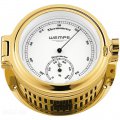 WEMPE Thermo/Hygrometer 140mm Ø (REGATTA Serie) Thermo-/Hygrometer vergoldet mit Zifferblatt weiß